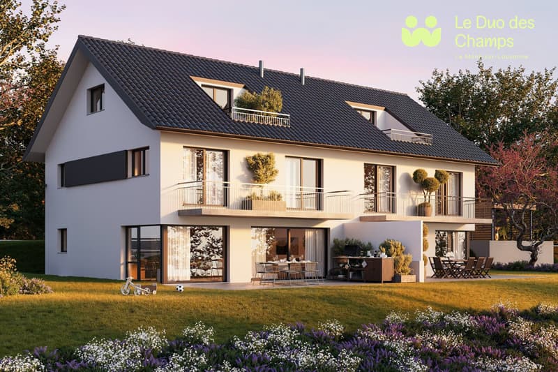 Le Duo des Champs - Spacieuse maison mitoyenne de 5.5 pièces lumineuse et fonctionnelle (1)