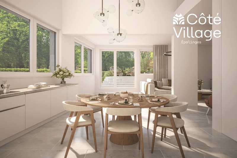 Côté village - Villa B1 - Villa mitoyenne neuve de 6.5 pièces (2)