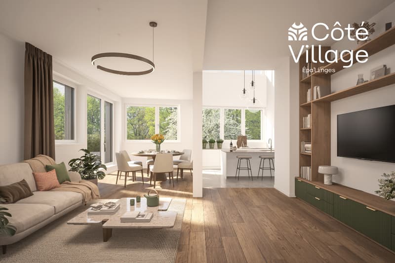 Côté village - Villa B1 - Villa mitoyenne neuve de 6.5 pièces (4)