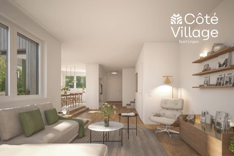 Côté village - Villa B1 - Villa mitoyenne neuve de 6.5 pièces (3)