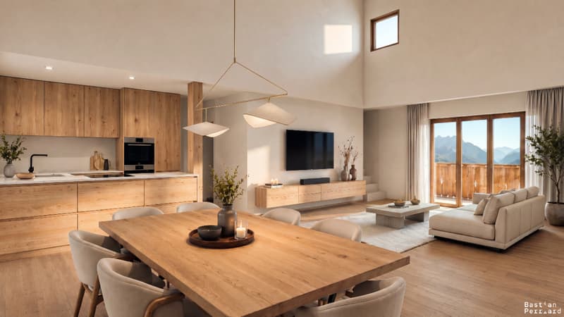Opportunité exclusive : chalet neuf en madrier avec vue dégagée (3)