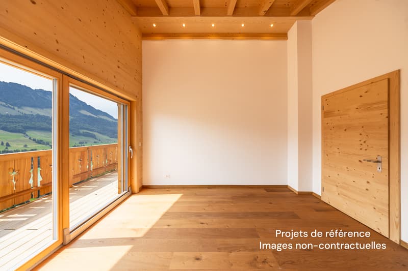 Opportunité exclusive : chalet neuf en madrier avec vue dégagée (11)