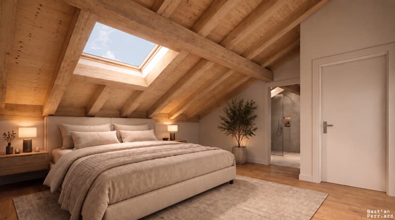 Opportunité exclusive : chalet neuf en madrier avec vue dégagée (4)