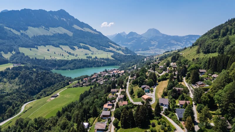 Opportunité exclusive : chalet neuf en madrier avec vue dégagée (8)