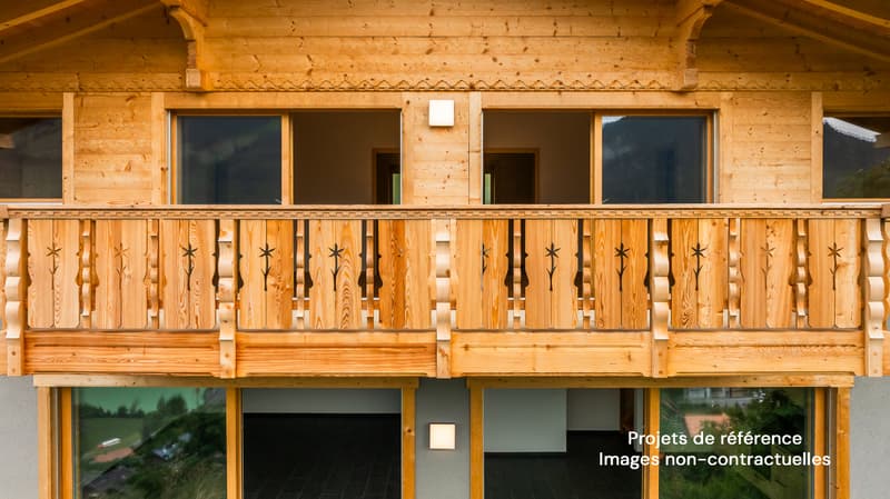 Opportunité exclusive : chalet neuf en madrier avec vue dégagée (9)