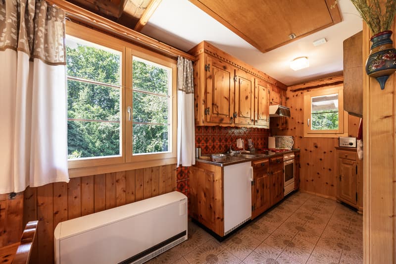 Vivre au rythme de la nature : chalet de 4½ pièces au calme et avec (8)