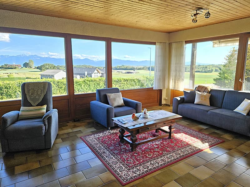 Villa individuelle avec magnifique dégagement sur la campagne et les Alpes (7)