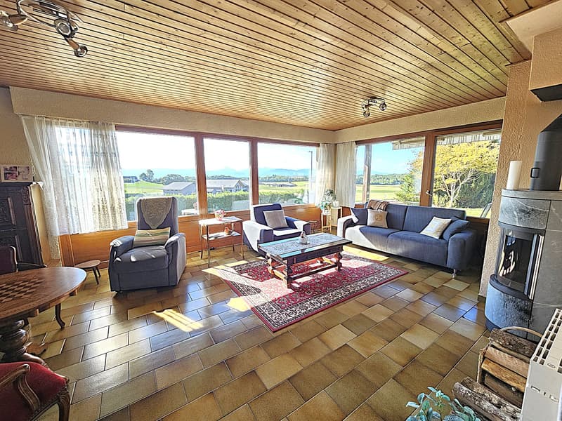 Villa individuelle avec magnifique dégagement sur la campagne et les Alpes (8)