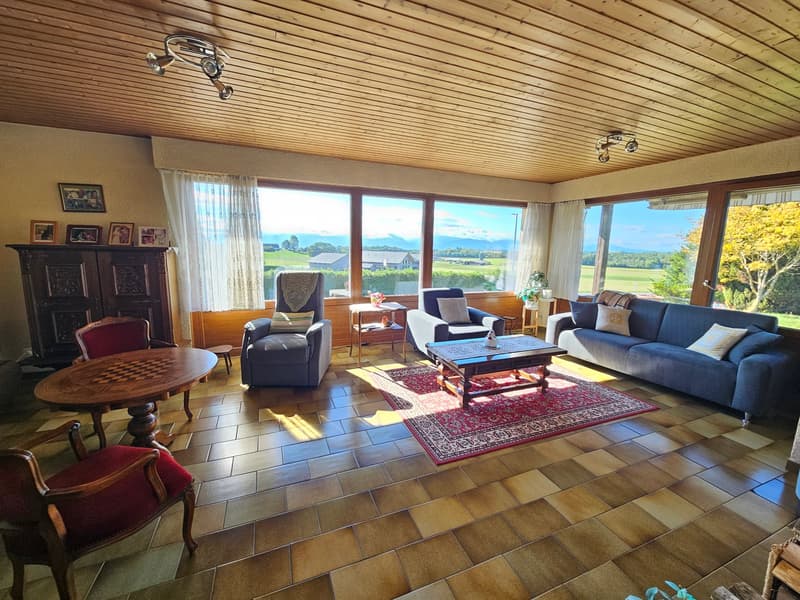 Villa individuelle avec magnifique dégagement sur la campagne et les Alpes (6)