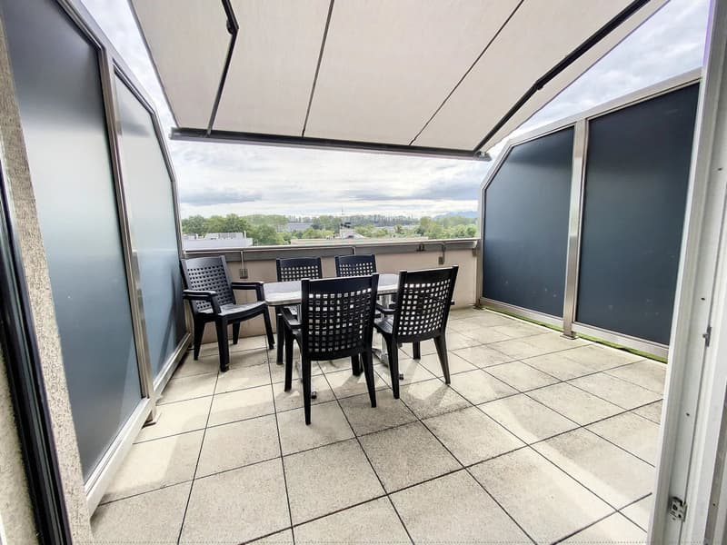 Appartement meublé en attique de 2 pièces avec terrasse. (2)