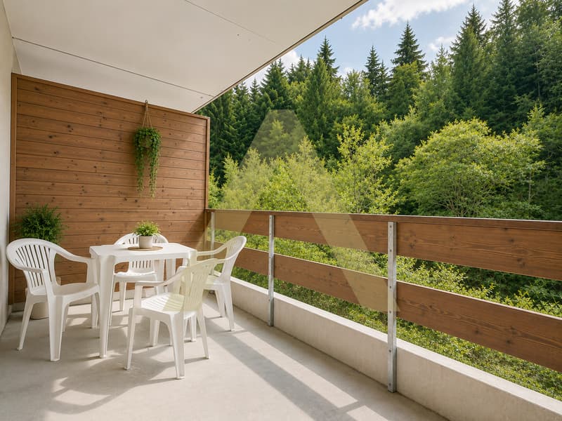 Opportunité meublée avec balcon dans un cadre verdoyant (1)