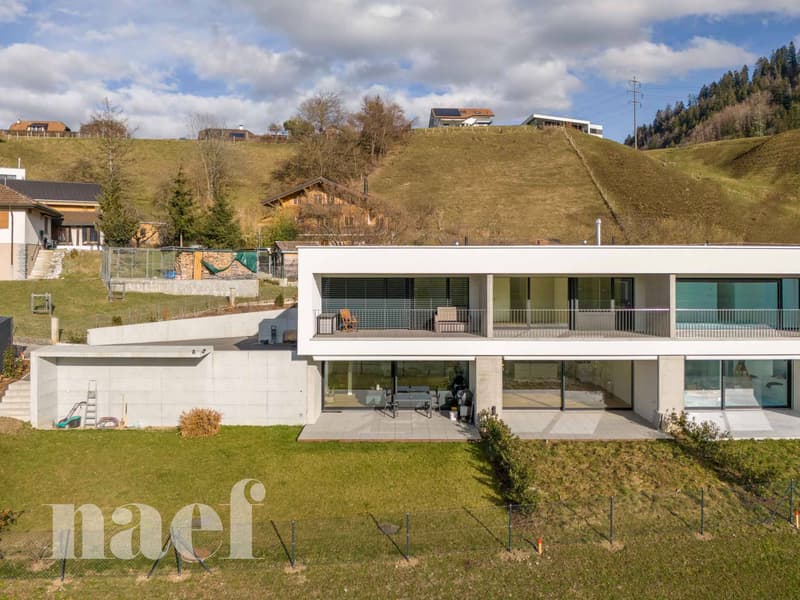 Villa contiguë neuve de 5.5 pièces avec vue dégagée à vendre à Broc (1)