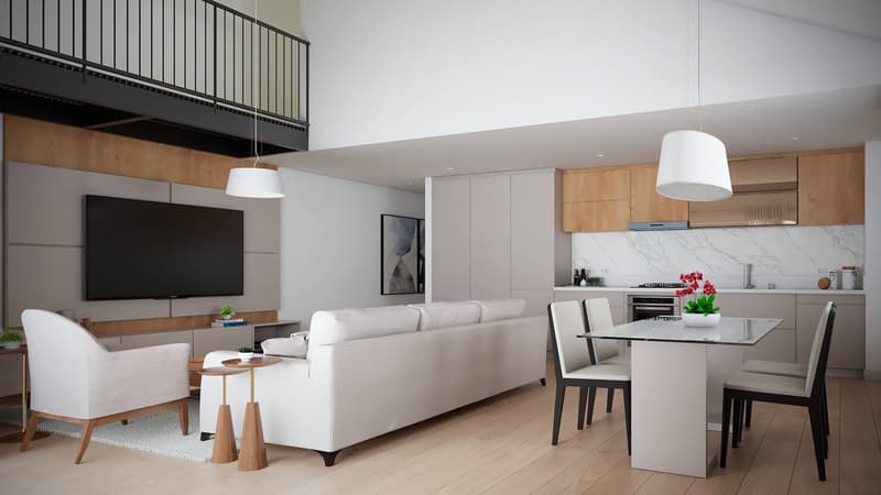 Appartement neuf de 2.5 pièces duplex avec balcon à vendre à Fétigny (1)