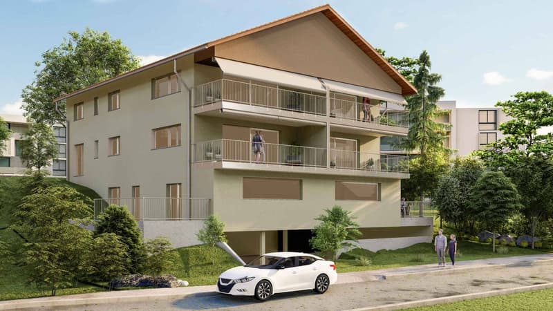 Appartement neuf de 1.5 pièces duplex avec balcon à vendre à Fétigny (2)