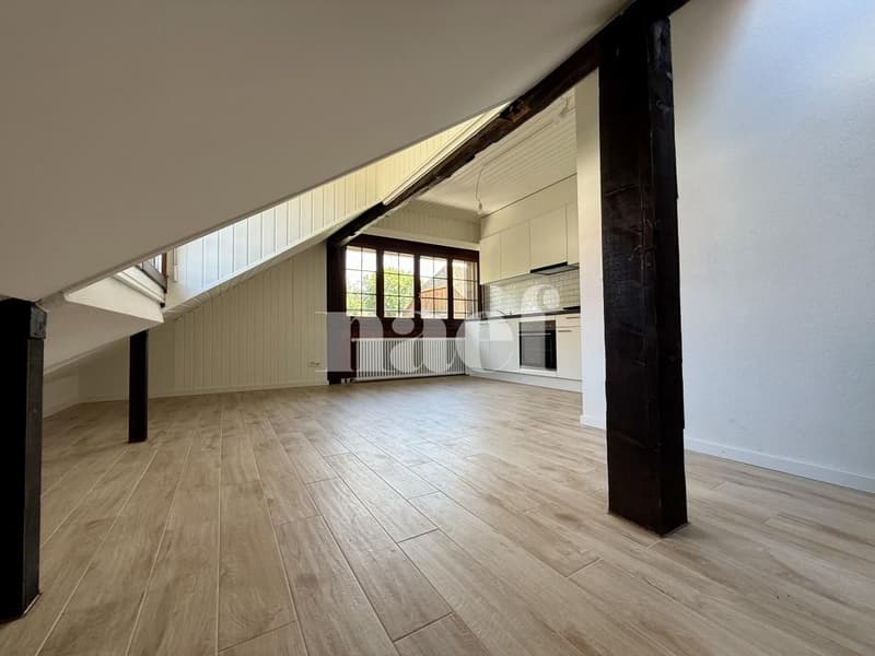 Bel appartement rénové et mansardé de 2.5 pièces au 1er étage à louer ! (2)