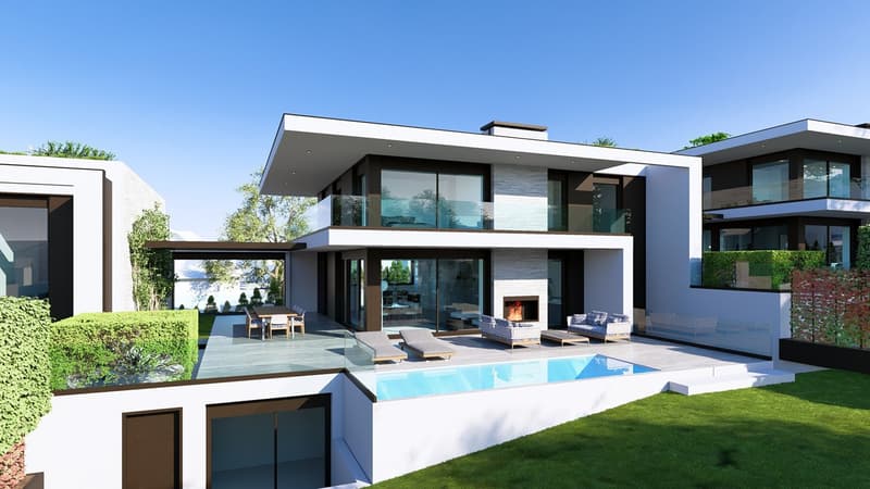Jardin et sa piscine