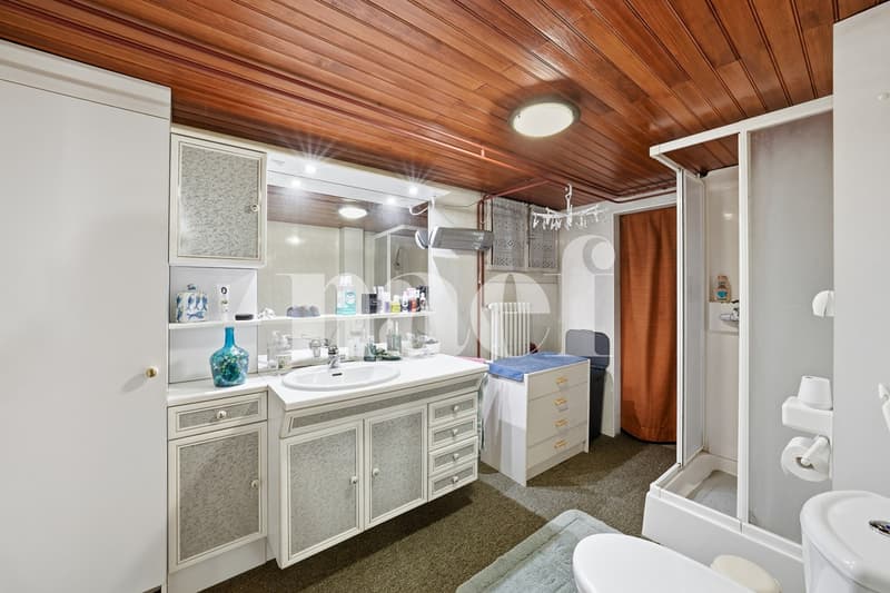 Salle de douche au sous-sol