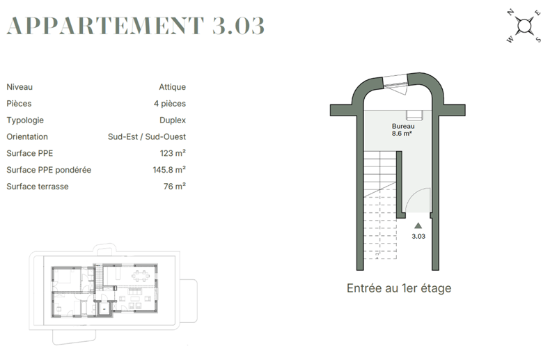 Appartement 4 pièces en attique avec terrasse de 76 m² (5)