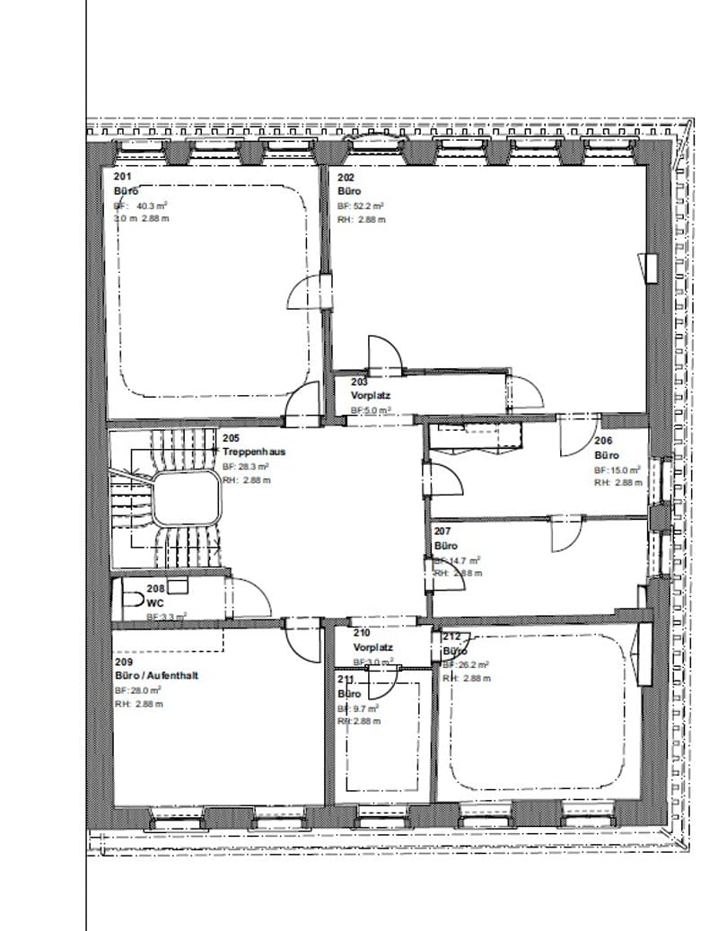 Stairs, living room, bedrooms, kitchen, bathroom, balcony