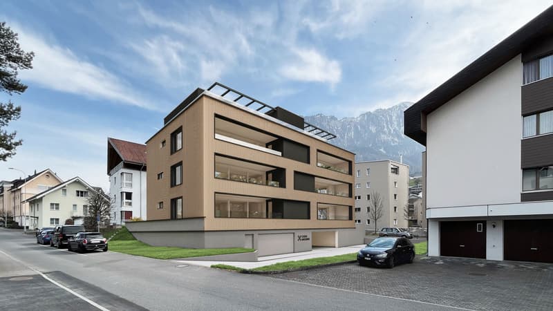 Neubau Mehrfamilienhaus:  5.5 - Zimmerwohnung mit hohem Ausbaustandart in der wunderschönen Seegemeinde Buochs zu verkaufen (1)