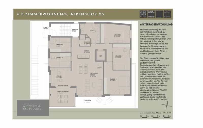 Exklusive Terrassenwohnung mit Blick in Natur und Berge (9)