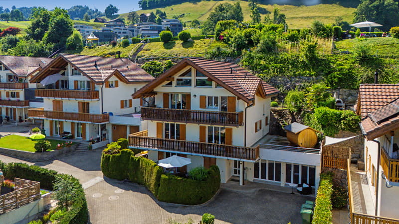 Privatsphäre & Panorama - aussergewöhnliche Maisonette in Meierskappel (1)