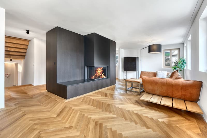 Traditionelles Holzhaus mit modernem Glasanbau - Wohnen auf 8 Zimmern (1)