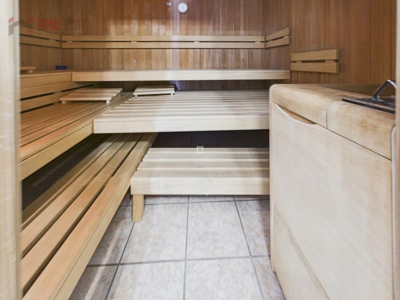 Sauna  im unteren Erdgeschoss