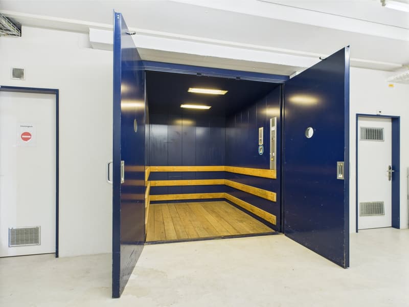 elevator in a garage
