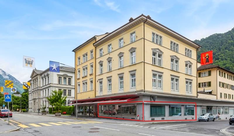 Repräsentative Gewerbefläche mit maximaler Sichtbarkeit im Herzen von Glarus! (1)