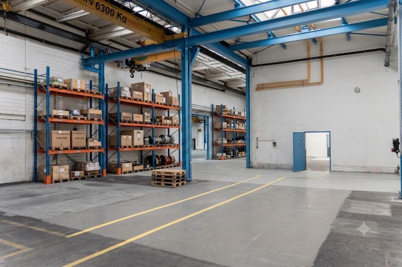 Hohe Lager-/Gewerbehalle mit ebenerdigem Zugang - 550 m² (2)