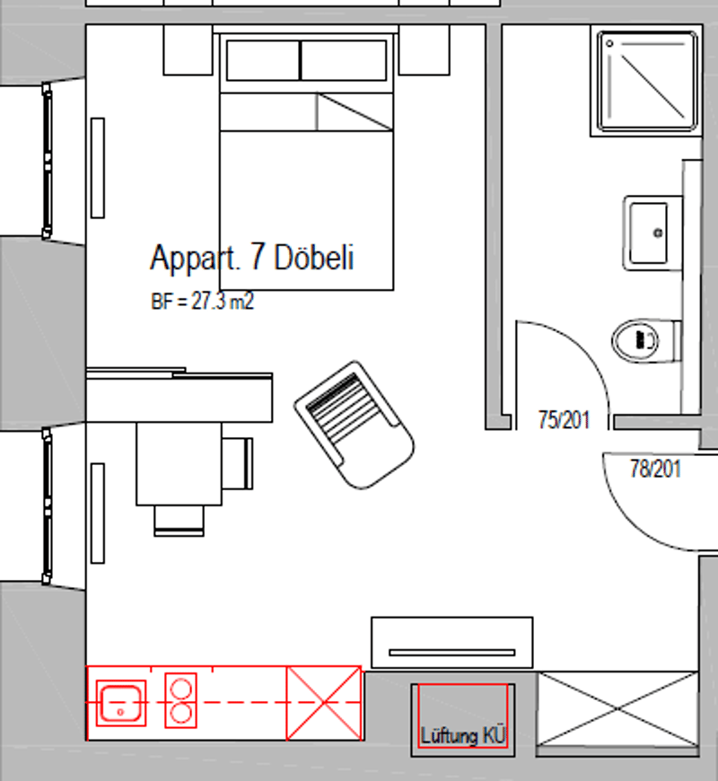 À partir de 1'215.00 CHF - Appartements meublés et servicés à Zofingen – Première occupation à partir du 01.10.2025 (18)