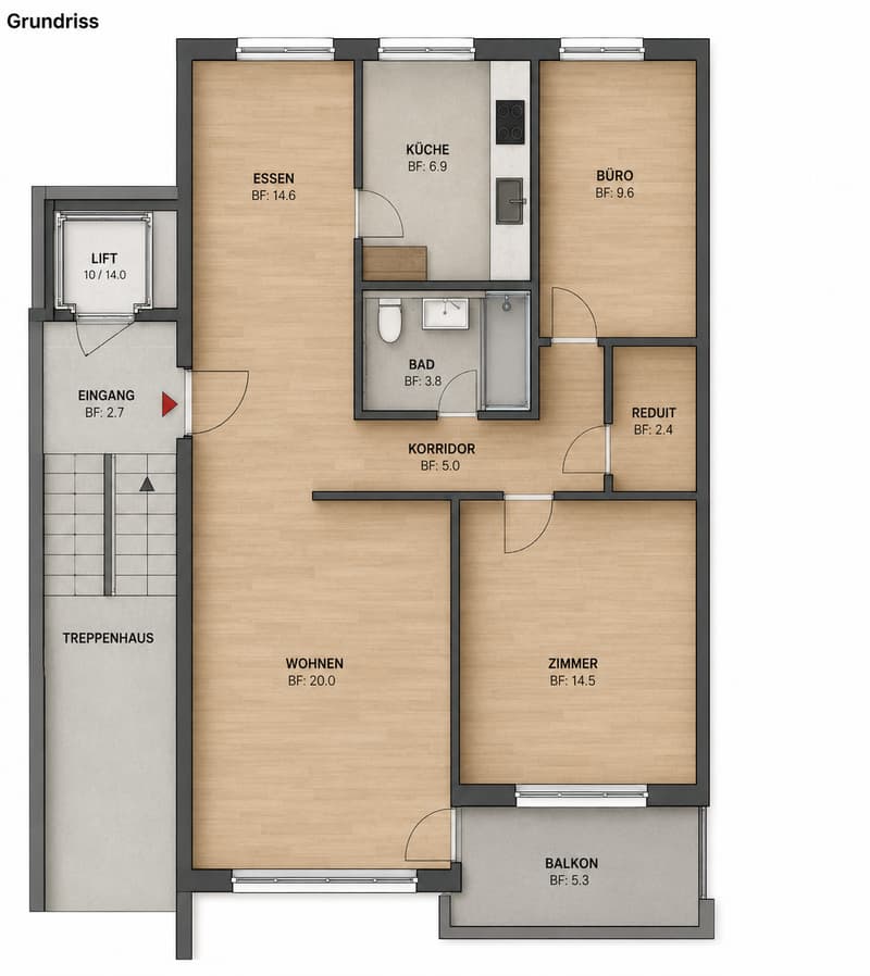 3.5-Zimmerwohnung mit Balkon in grüner und ruhiger Lage in Zofingen (14)