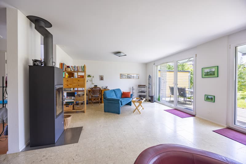 Wohnzimmer mit Schwedenofen
