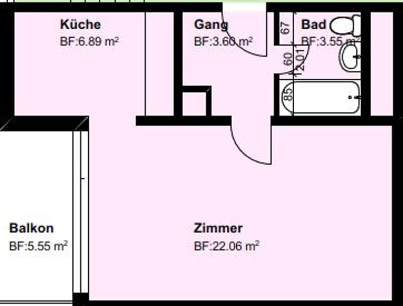 Schöne 1.5 Singlewohnung in Arbon (9)