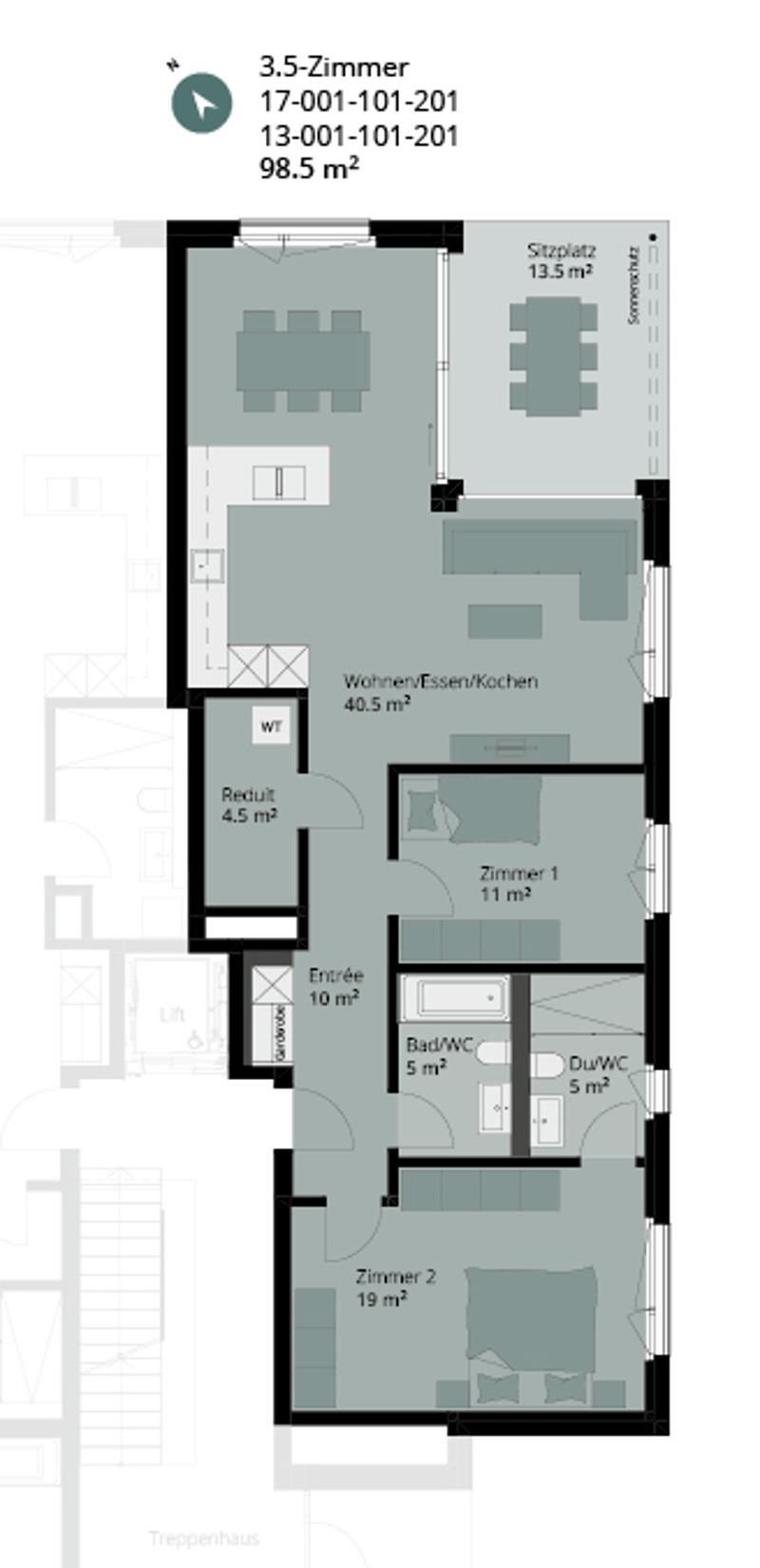 Wohnen mit Qualität - grosszügige 3.5-Zimmerwohnung mit weitläufigem Garten (12)