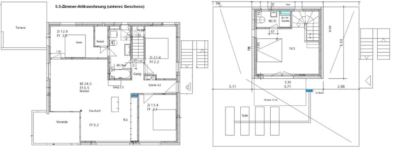 3.5 Zimmer Maisonette-Attika Wohnung mit Weitsicht (5)