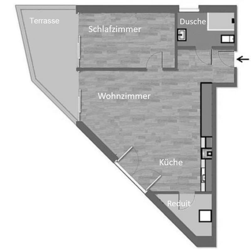 TOP-Single-Wohnung im 2.OG mit gedeckter Terrasse (5)