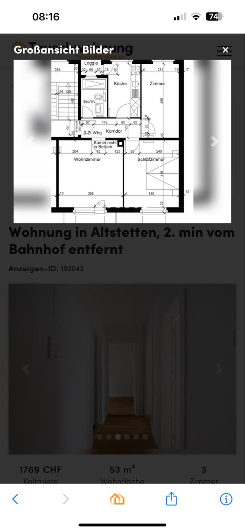 Wohnungstausch - 2. Zimmer Wohnung in Altstetten (5)