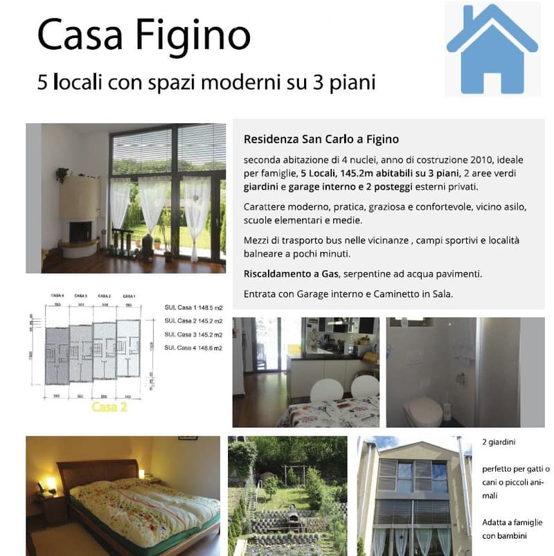 Casa a Figino - 5 locali con giardino e posteggi (4)