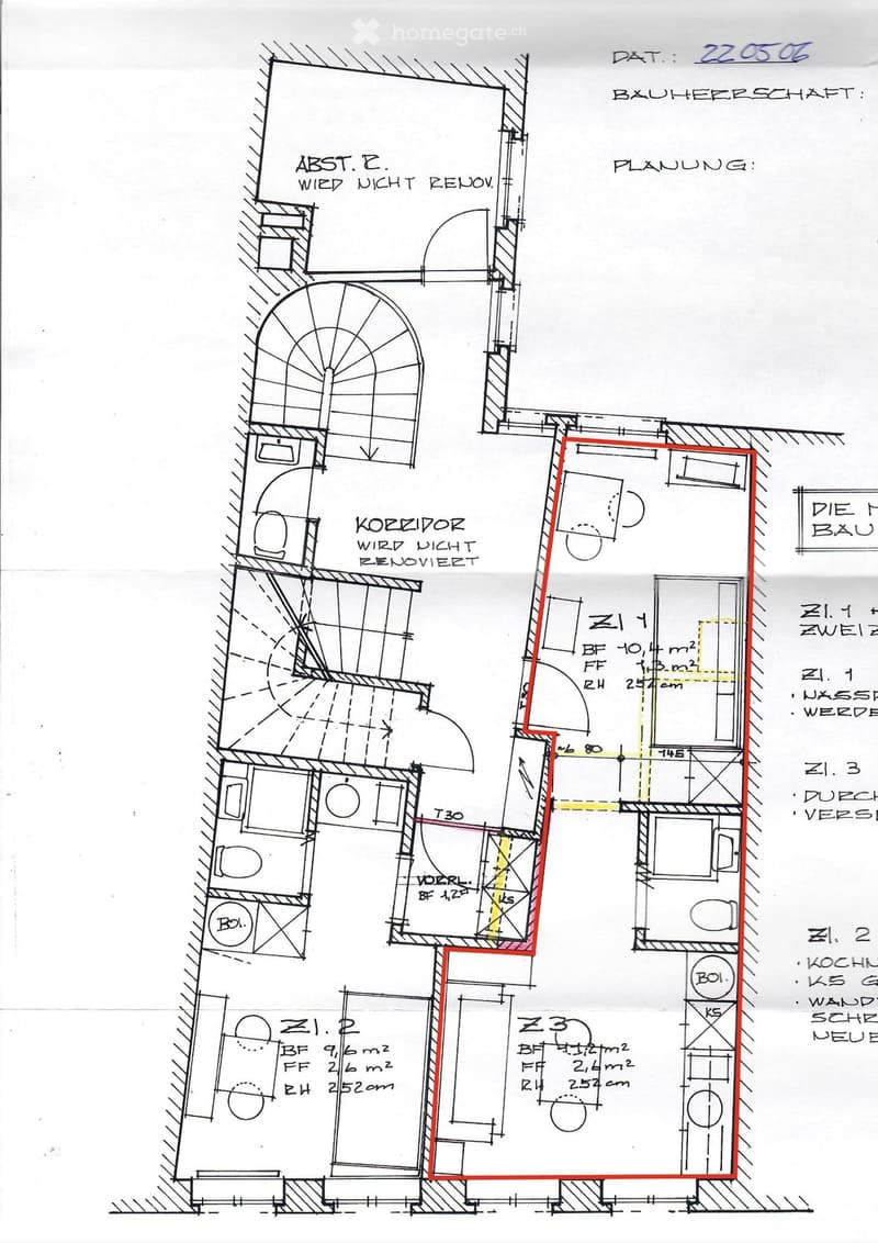 2 Camere Appartamento No. 2 con Doccia, WC (2)