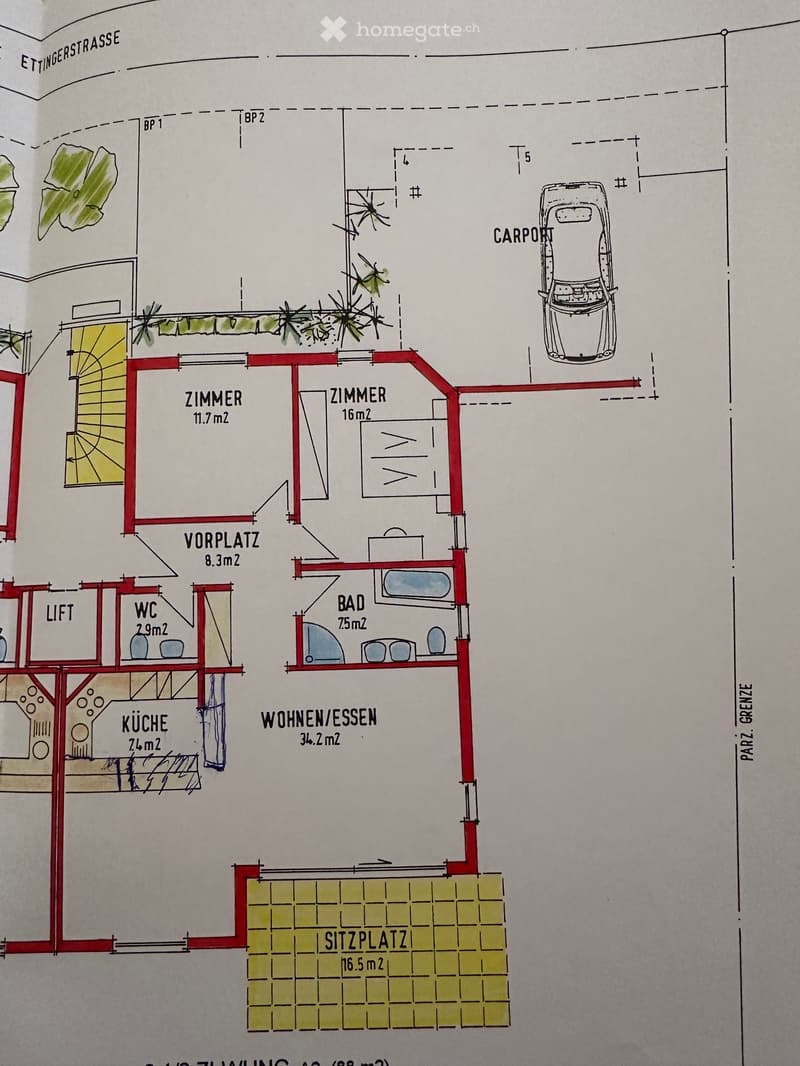 Appartamento con giardino 3,5 locali, accessibile alle sedie a rotelle (2)