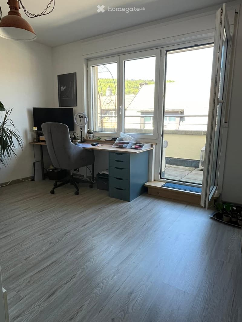Top gelegene, helle 3-Zi.-Wohnung mit Balkon und Terrasse (2)