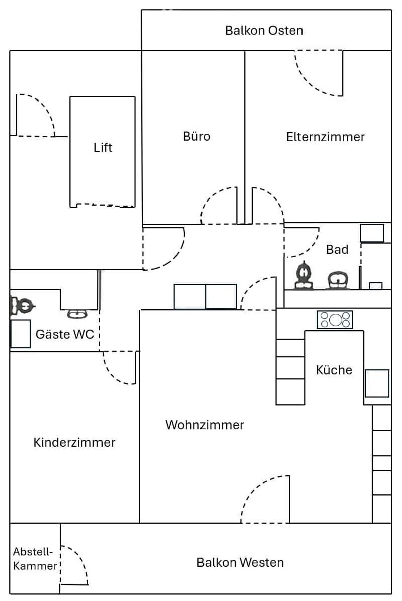 Appartement de 4½ pièces sans barrières. Vente ou échange possible (8)