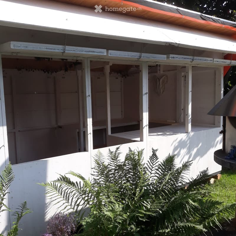 Holzhaus weiss 6 x 3 Meter (4)