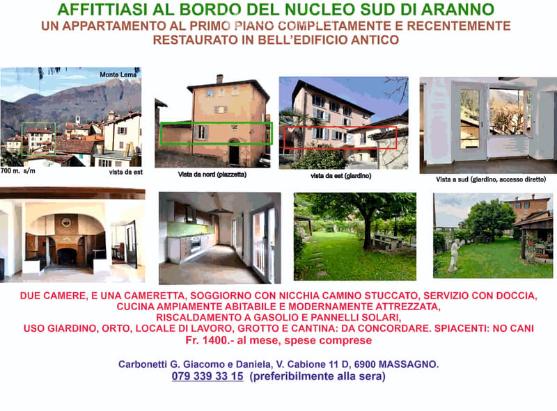 Affittasi appartamento 3.5 nel nucleo di Aranno (Malcantone) (2)