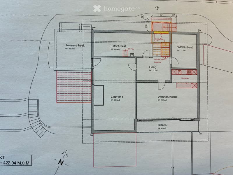 Loftartige 2.5-Zi-Dachw. 105 m² mit Balkon & Sonnenterrasse (5)