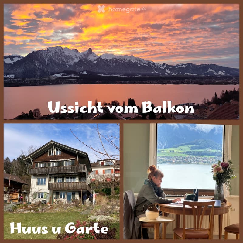 Wg-Zimmer mit grosser Ussicht ufe Thunersee (1)