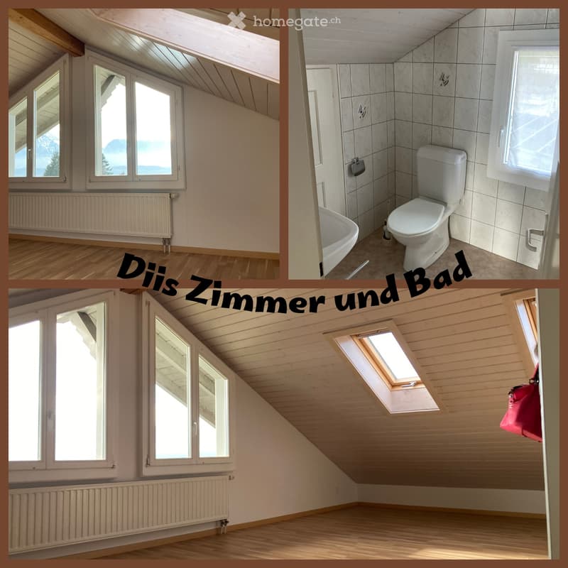 Wg-Zimmer mit grosser Ussicht ufe Thunersee (2)