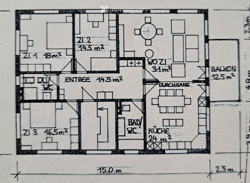 Grosszügige 4.5-Zimmerwohnung (5)